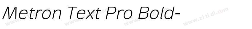 Metron Text Pro Bold字体转换